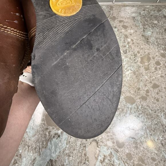 Justin Lace‎ Up Kids Boots 782Y Size 2.5D Brown Leather - Picture 12 of 14